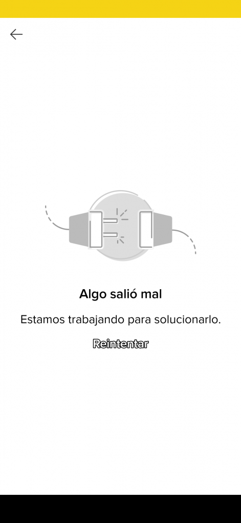 Pérdida de señal, algo salio mal, aviso de la plataforma que no está recibiendo ni enviando datos.