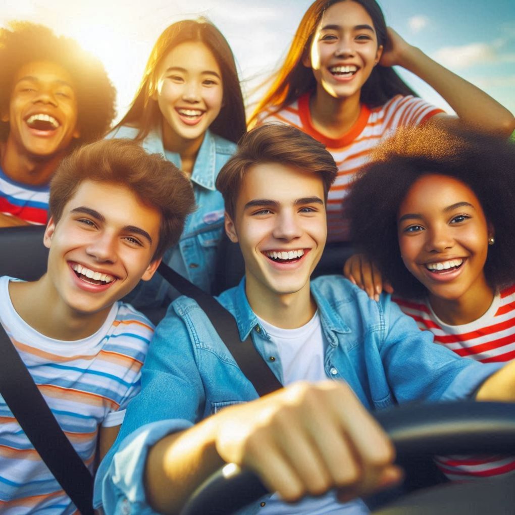 jóvenes que aparece en un cuadro listos para salir en grupo